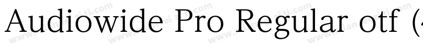 Audiowide Pro Regular otf (400) fon字体转换